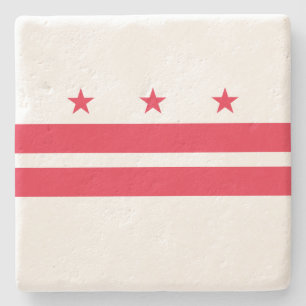 Dessous-de-verre En Pierre Drapeau de Washington D.C. (District de Columbia)