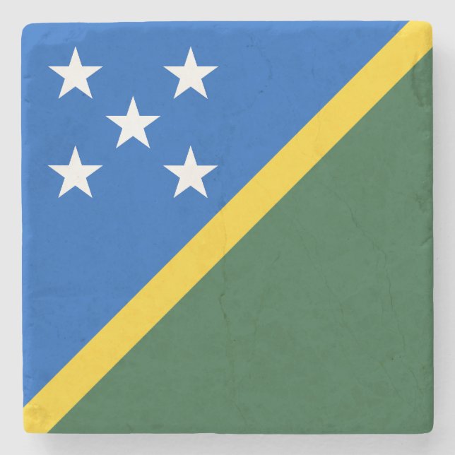 Dessous-de-verre En Pierre Drapeau des Îles Salomon (Devant)