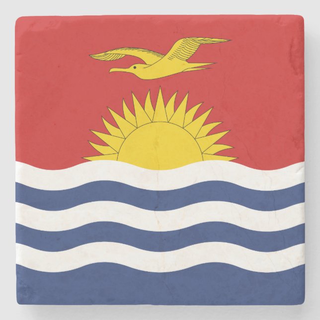 Dessous-de-verre En Pierre Drapeau des Kiribati (Devant)