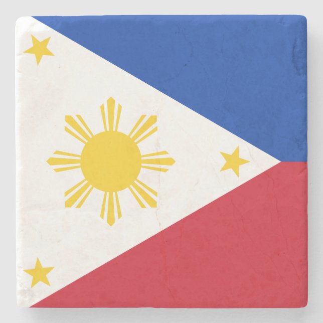 Dessous-de-verre En Pierre Drapeau des Philippines (Devant)