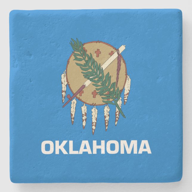 Dessous-de-verre En Pierre Drapeau d'État de l'Oklahoma (Devant)