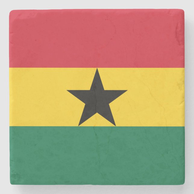 Dessous-de-verre En Pierre Drapeau du Ghana (Devant)