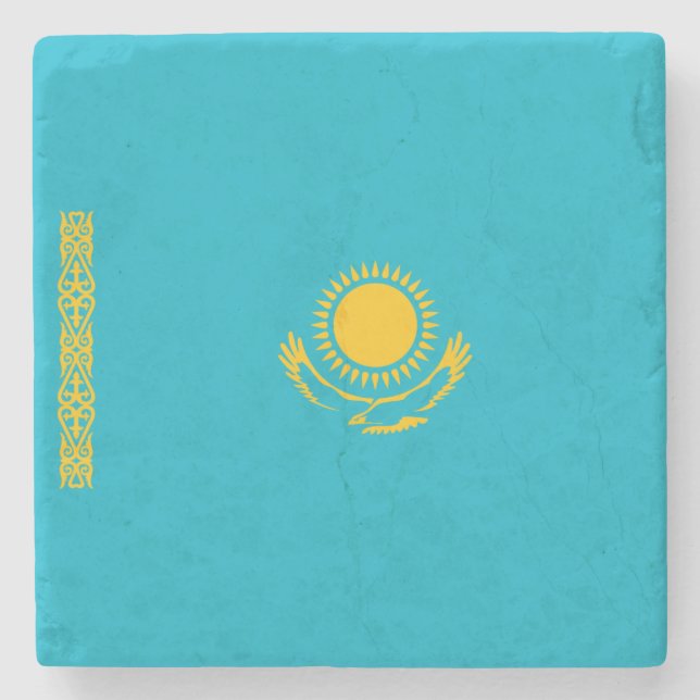 Dessous-de-verre En Pierre Drapeau du Kazakhstan (Devant)