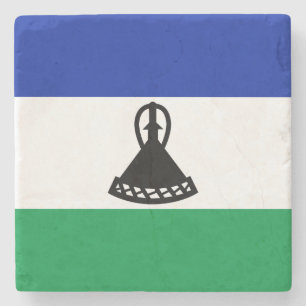 Dessous-de-verre En Pierre Drapeau du Lesotho