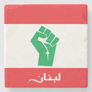 Dessous-de-verre En Pierre Drapeau du Liban
