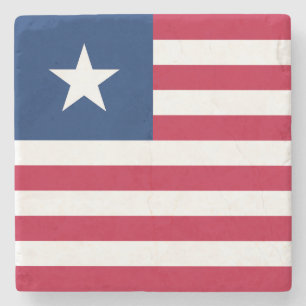 Dessous-de-verre En Pierre Drapeau du Liberia