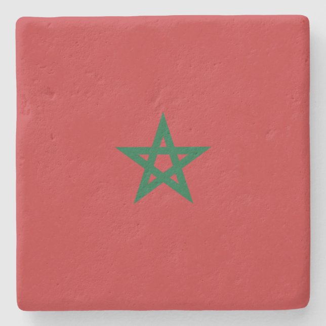 Dessous-de-verre En Pierre Drapeau du Maroc (Devant)