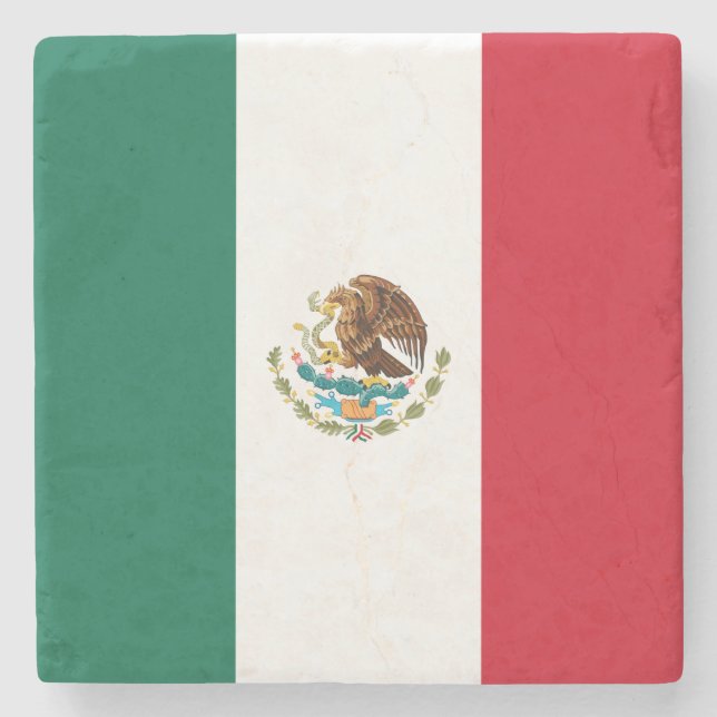 Dessous-de-verre En Pierre Drapeau du Mexique (Mexique) (Devant)