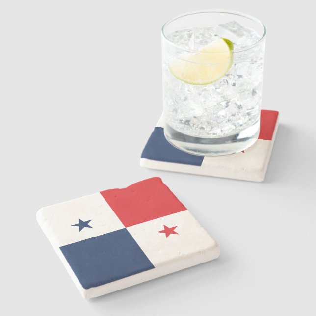 Dessous-de-verre En Pierre Drapeau du Panama (Côté)