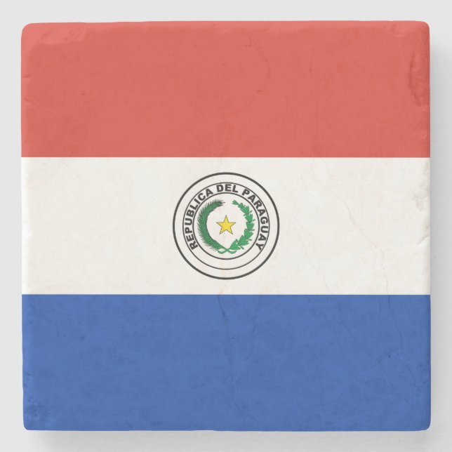 Dessous-de-verre En Pierre Drapeau du Paraguay (Devant)