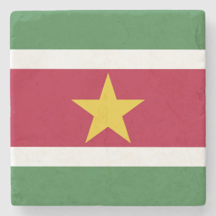 Dessous-de-verre En Pierre Drapeau du Suriname