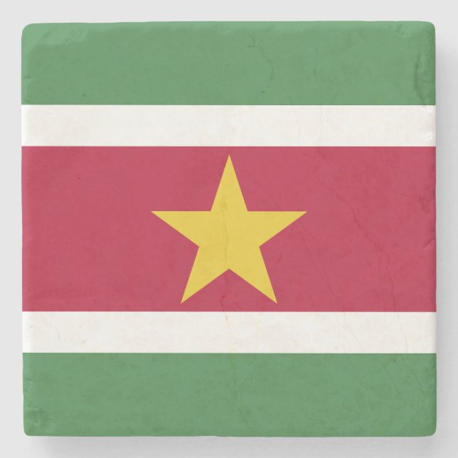 Dessous-de-verre En Pierre Drapeau du Suriname (Devant)