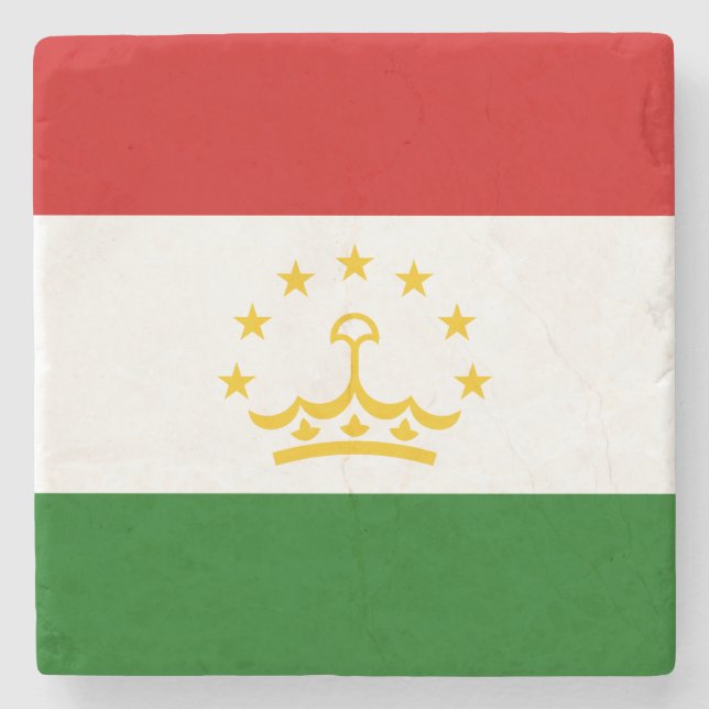 Dessous-de-verre En Pierre Drapeau du Tadjikistan (Devant)