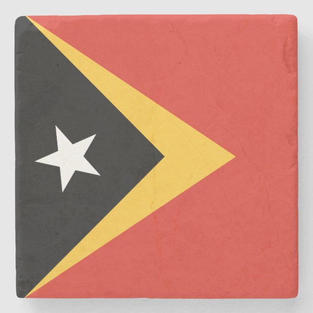 Dessous-de-verre En Pierre Drapeau du Timor oriental (Devant)