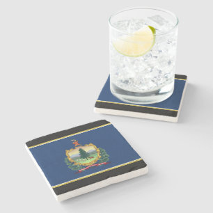 Dessous-de-verre En Pierre Drapeau du Vermont