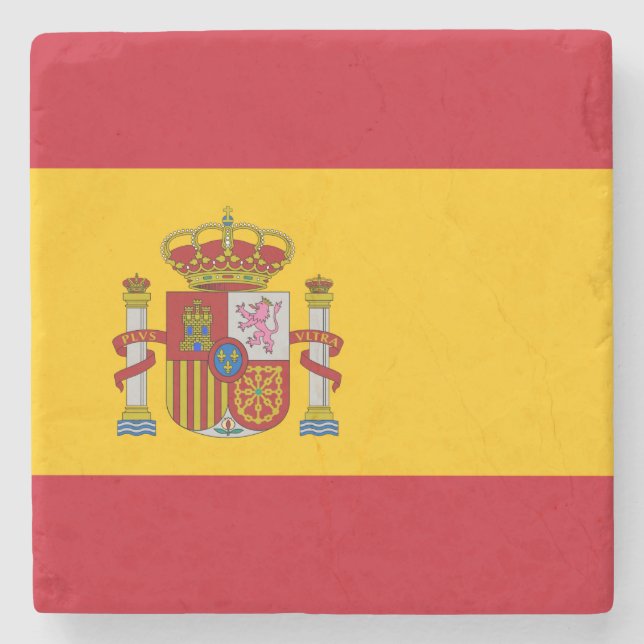 Dessous-de-verre En Pierre Drapeau espagnol (Espagne) (Devant)