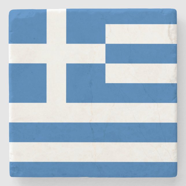 Dessous-de-verre En Pierre Drapeau grec (Grèce) (Devant)