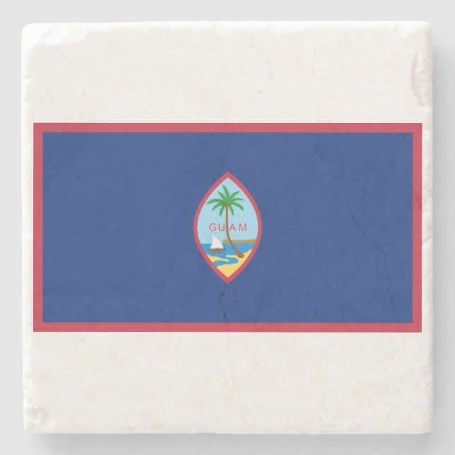 Dessous-de-verre En Pierre Drapeau Guam (Devant)