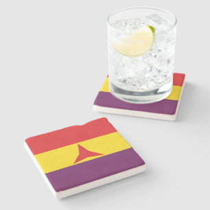 Dessous-de-verre En Pierre Drapeau international des brigades (Guerre civile