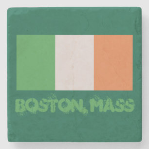Dessous-de-verre En Pierre Drapeau irlandais de Boston, Massachusetts (Fierté