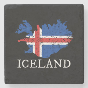 Dessous-de-verre En Pierre Drapeau Islande