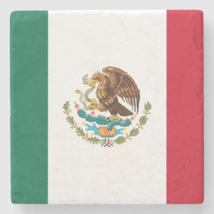 Dessous-de-verre En Pierre Drapeau Mexicain - Drapeau du Mexique