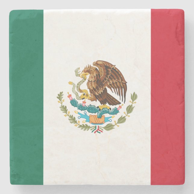Dessous-de-verre En Pierre Drapeau mexicain - Drapeau mexicain (Devant)
