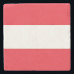 Dessous-de-verre En Pierre Drapeau patriotique autrichien<br><div class="desc">Le drapeau national de l'Autriche.</div>