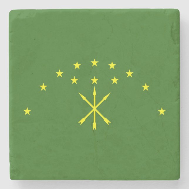 Dessous-de-verre En Pierre Drapeau patriotique d'Adyguée (Devant)