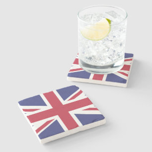 Dessous-de-verre En Pierre Drapeau patriotique du Royaume-Uni