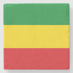 Dessous-de-verre En Pierre Drapeau rastafarien Rasta Ethiopie