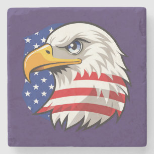 Dessous-de-verre En Pierre Drapeau spécial des États-Unis d'Amérique fiers US