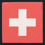 Dessous-de-verre En Pierre Drapeau Suisse<br><div class="desc">Drapeau de la Suisse: "Unus pro omnibus,  omnes pro uno" → Un pour tous,  tous pour un!</div>