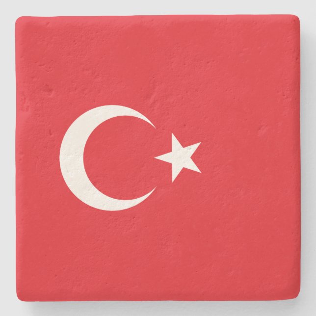 Dessous-de-verre En Pierre Drapeau turc (Turquie) (Devant)