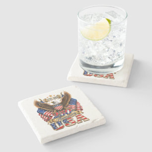 Dessous-de-verre En Pierre Drapeau USA 250e anniversaire 250 ans d'Amérique