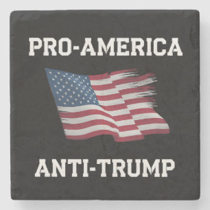 Dessous-de-verre En Pierre Drapeau vintage USA pro Amérique anti Trump