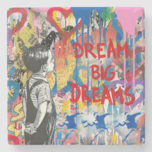Dessous-de-verre En Pierre Dream Big Dreams Graffiti Wall