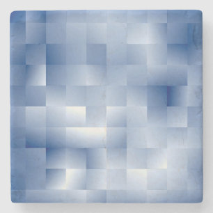 Dessous-de-verre En Pierre Dreamy Blue Tones dans un Motif Carré