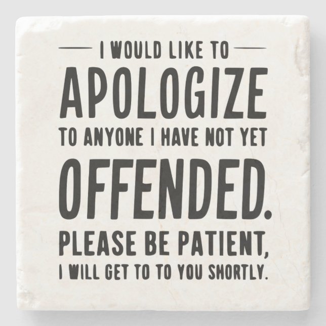 Dessous-de-verre En Pierre drôle de dessous de verre sarcastique (Devant)