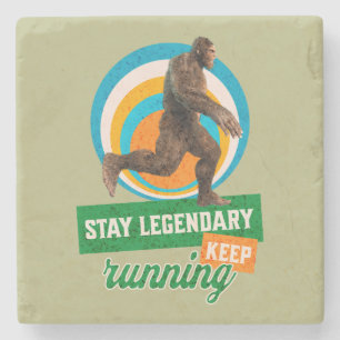 Dessous-de-verre En Pierre Drôle de motivation de course de Bigfoot