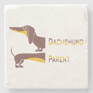 Dessous-de-verre En Pierre Drôle mignon dachshund pour parent chien long