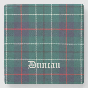 Dessous-de-verre En Pierre Duncan, Duncan Scottish Tartan, Duncan Clan, Dunca