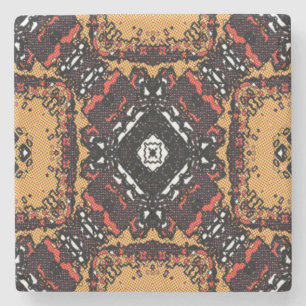 Dessous-de-verre En Pierre Earth Tone Golden Browns Old World Motif