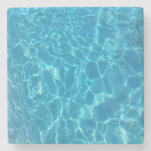 Dessous-de-verre En Pierre Eau de piscine bleu ciel cristallin