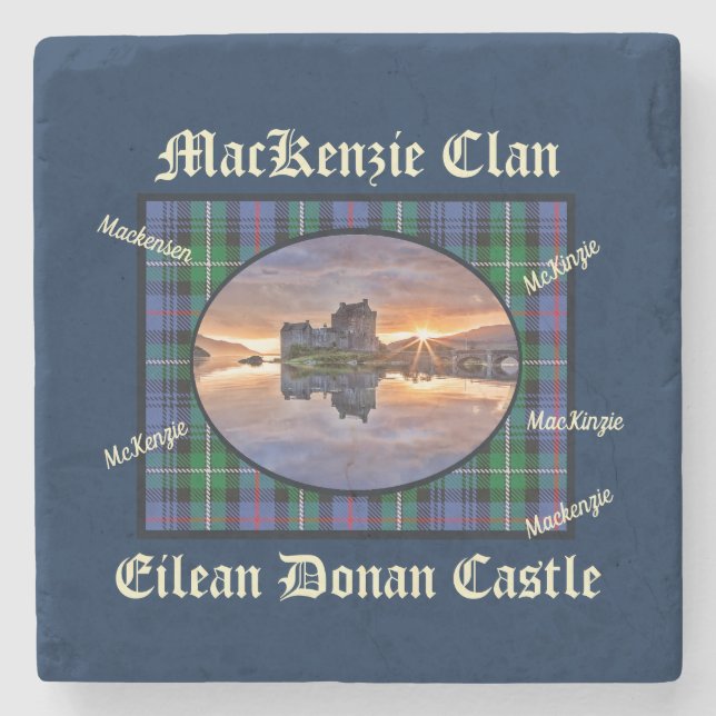 Dessous-de-verre En Pierre Écosse MacKenzie Clan Eilean Donan Castle (Devant)