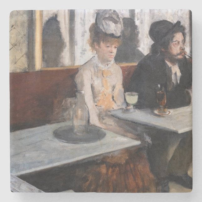 Dessous-de-verre En Pierre Edgar Degas - Dans un café / L'Absinthe (Devant)
