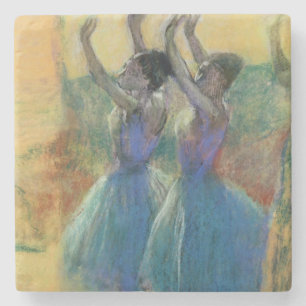 Dessous-de-verre En Pierre Edgar Degas   deux danseurs bleus