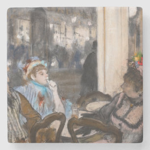 Dessous-de-verre En Pierre Edgar Degas - Femmes sur une terrasse de café le s