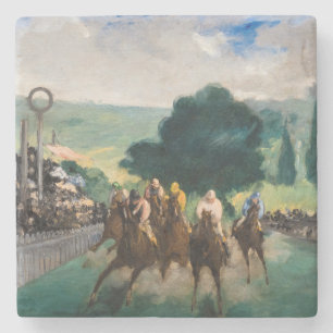 Dessous-de-verre En Pierre Edouard Manet - Les courses à Longchamp