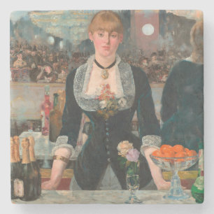 Dessous-de-verre En Pierre Édouard Manet Un bar aux Folies-Bergère